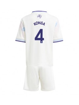 Aston Villa Ezri Konsa #4 Dječji Rezervni Dres kompleti 2025-26 Kratak Rukavima (+ kratke hlače)